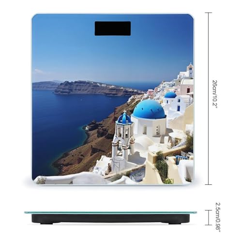 Báscula digital Santorini vista mar con vidrio templado miniatura 2