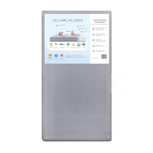 Delta Children Twinkle Galaxy Breathable Crib Mattress and Toddler Mattress