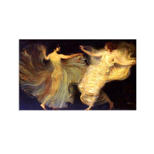 Franz Von Stuck Danseurs grand tableau sur toile pour decoration salon contemporain