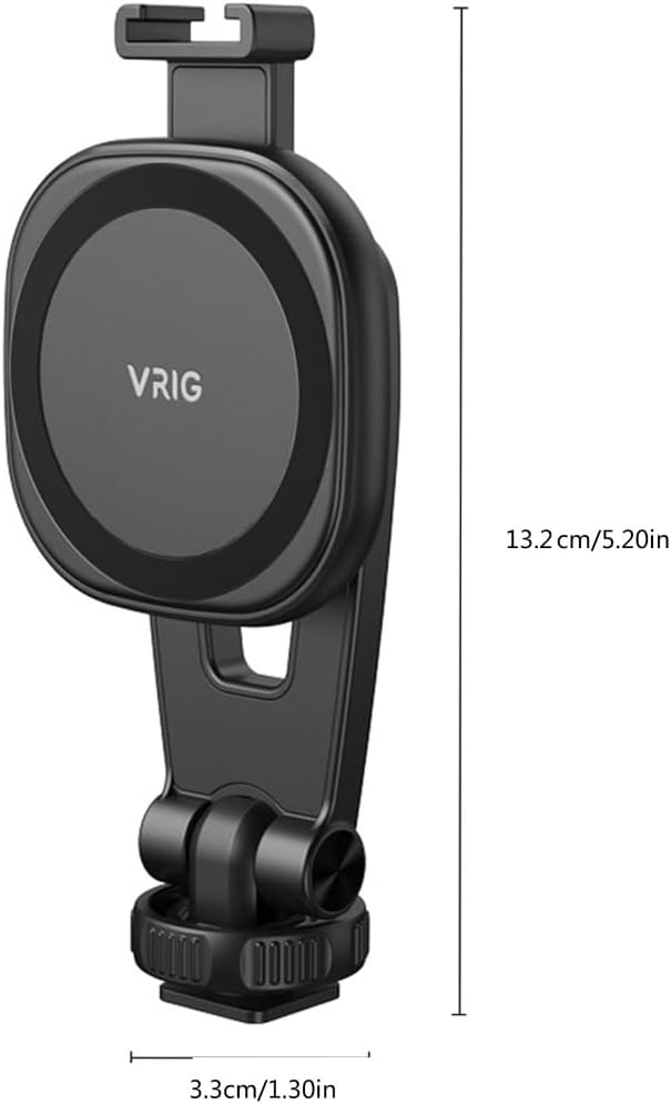 Magnetic Phone Holder Tripod Mount Clamp Aluminum Alloy with Cold Shoe Mount 1/4" Screw for Smartphone