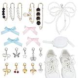 DIY:Diese Schuhanhänger können leicht ausgetauscht werden, sodass Sie sie an verschiedene Anlässe und Stile anpassen können, um Ihre Persönlichkeit und Ihren Charme zu zeigen., ca. 21~90mm lang, ob Freizeitschuhe oder modische Stiefel, diese eleganten Schuhaccessoires lassen sich perfekt kombinieren