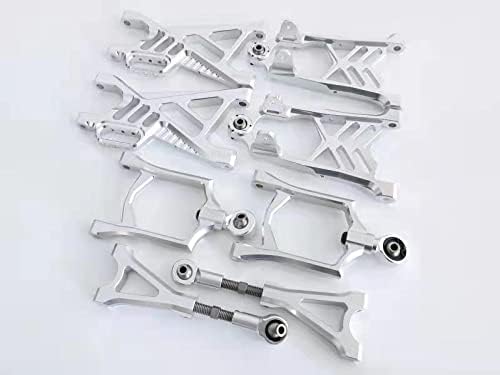 RC 1/5 CNC Alloy Front and Rear Upper + Lower Suspension Arm Kit for 1:5 Scale Gas Car HPI KM Rovan Baja 5b ss 5t 5sc (8pcs/Set)