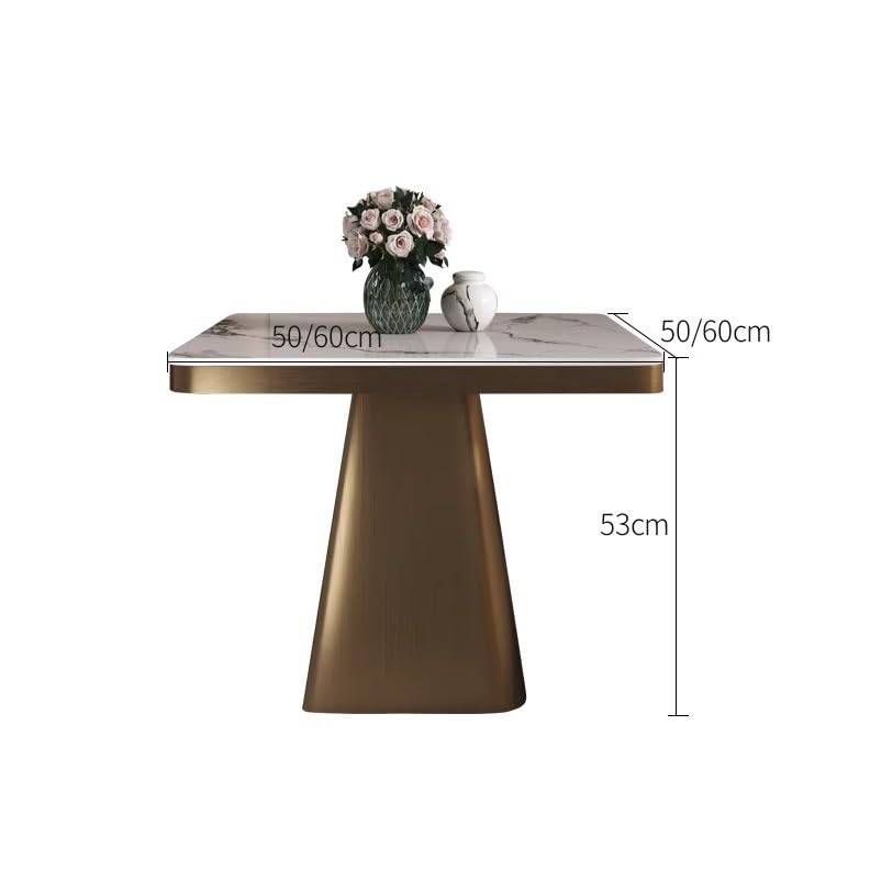 eexbz Sofa Sofa Side Table Small Coffee Table Simple Living Room Balcony Bedroom Square Rock Plate Side Table Sofas for Living Room(A,50x50x52cm)