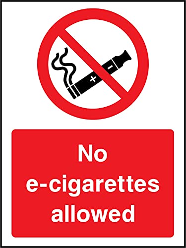 Panneau No e-cigarettes allowed plaque d'interdiction de vapoter pour bureau et magasin