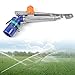 Dustproof Zinc Alloy Lawn Sprinkler Rotary Water Irrigation Impact Sprinkler Gun Nozzle 360Â° Adjustable (Silver + Blue 1
