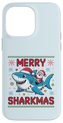 Merry Sharkmas AO[Z[^[ T^ CfBO V[N Cgt X}zP[X iPhone 14 Pro Max p