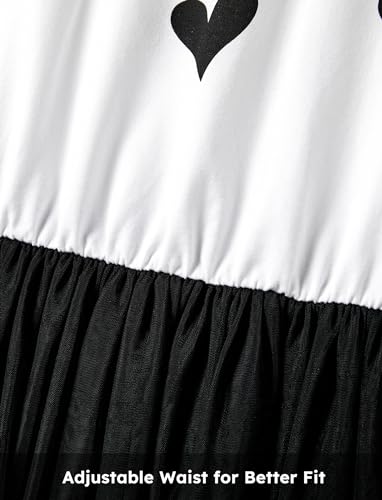 Image of PATPAT Mommy and Me Matching Short-Sleeve Cotton Solid Mesh Tulle Belted Long Dresses