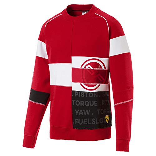 Ferrari SF Street Crew Neck sweat rouge 2XL idéal pour un style urbain quotidien