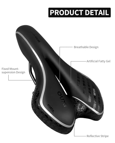 Gel Bike Seat Bicycle Saddle, MSDADA Bike Saddle for Men & Women - Image 3