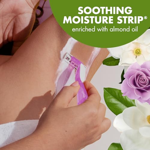 BIC Soleil Escape Women's Disposable Razors, 3 Blades for a Comfortable Shave, Pack of Rose and Magnolia Scented Handle Shaving Razors for Women, 3 Count - image 4