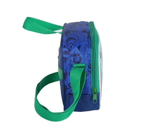 kit Mochila Carrinho Luxcel+Lancheira Cebolinha Verde Ic41322mn