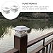 Zerodeko 2pcs Solar Outdoor Post Lights Waterproof Pillar Lighting Tool with White and Warm Dual Light for Fence and Courtyard