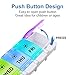 Large 7 Day Pill Organizer 2 Times a Day, Push Button Weekly Pill Box, Vitamin Pill Case, Pill Container - Rainbow (14c)