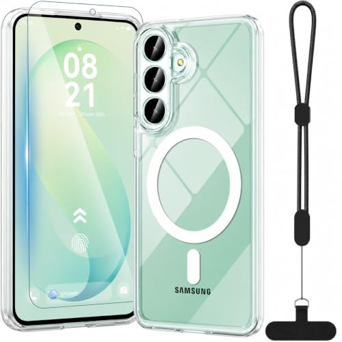 Hülle für Samsung Galaxy S26 FE hülle mit Panzerglas Glas& Handschlaufe