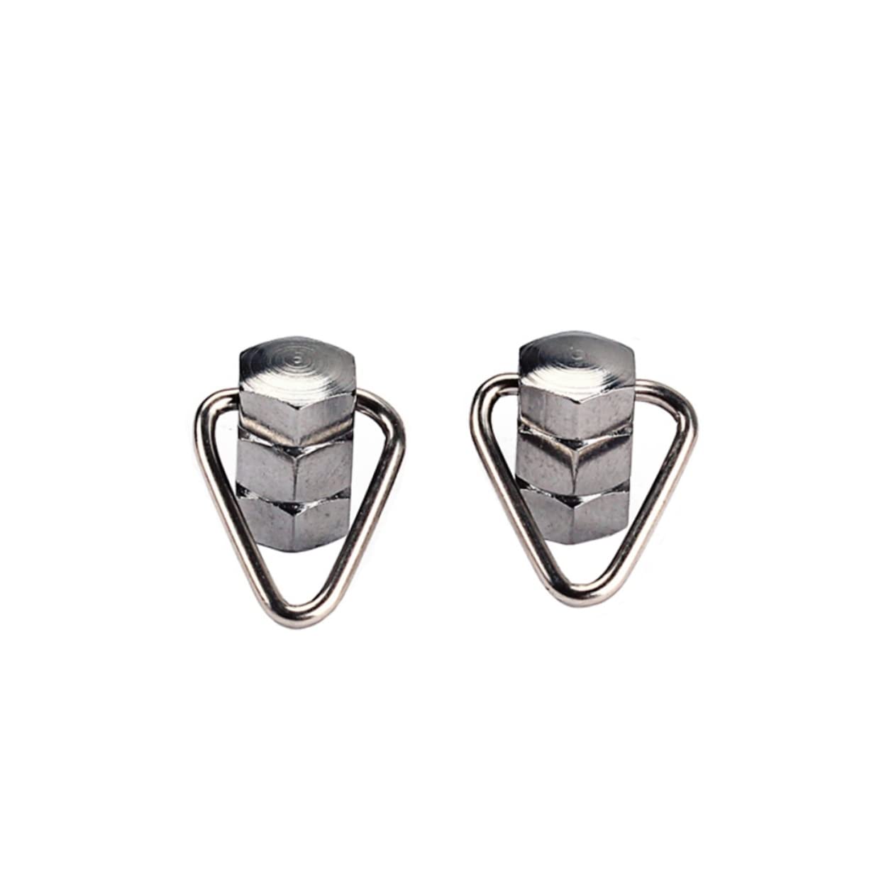 BESPORTBLE 2 PCS Strap Lock Buttons for Banjo Secure Hook Button System Easy to Install Solid Construction for Banjo Strap Safety Silver