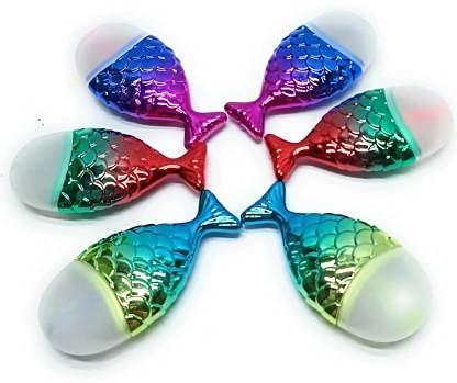 Fusine ( Pack of 6 ) Mermaid Highlighter Pen | Pink, Purple, Orange, Yellow, Green, Blue