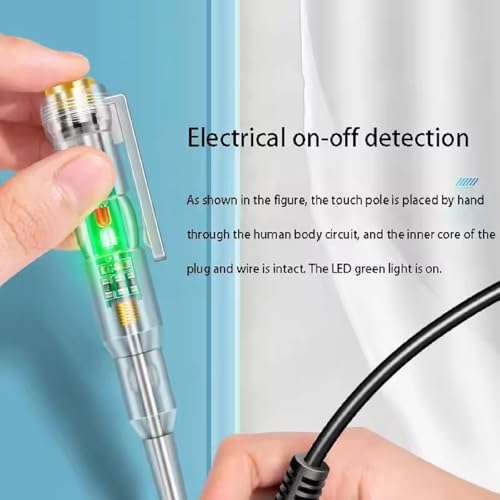 Image of Multifunction AC 12-250V DC Voltage Tester - Non-Contact Electrical Pen, Circuit Detector, Voltage Sensitivity Indicator for Home, Industrial, and Automotive Use (Pack of 1)