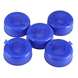 3 and 5 Gallon Screw on Caps Anti-Splash Water Bottle Snap On Cap Peel Off 5Pcs