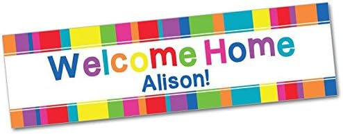 Welcome Home Personalised Party Banner 60 x 17 inches - Add your own message