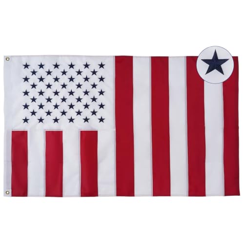 Bradford Civil Peace Flag 3x5 ft Outdoor Embroidered American Peace Flags Double Sided Heavy Duty, Polyester Unite States US Civil Flag with 2 Grommets