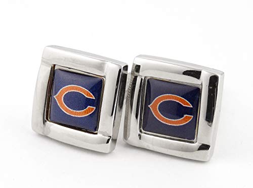 Aminco NFL Logo Engraved Square Cufflinks