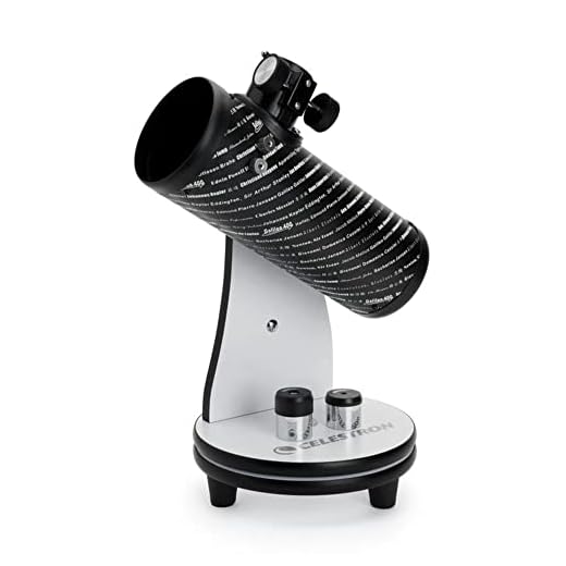 Celestron – 76mm Classic FirstScope – Compact and Portable Tabletop Dobsonian Telescope – Ideal Telescope for Beginners – Features Notable Astronomers and Scientists – BONUS Astronomy Software Package