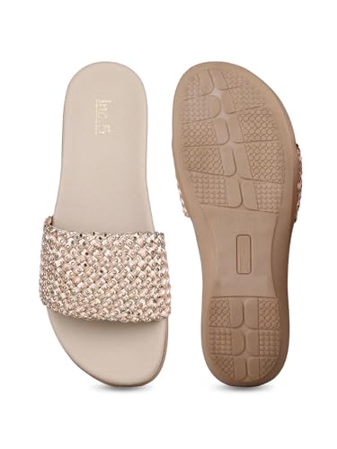 Image of Inc.5 Womens Black Casual Embellished Open Toe Flats