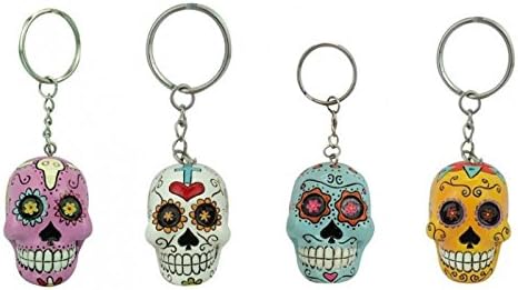 Candy Skull Key Chain - Purple