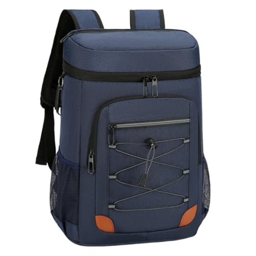 クーラーボックス 保冷リュック リュック式クーラー 大容量 25L 小型 保冷バック クーラーバック 折りたたみ収納 保冷 防水 軽量 買い物 キャンプ レジャー ピクニックお花見 運動会 (ブルー)