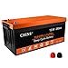 CHINS 2Pack LiFePO4 Battery 12V 280AH Lithium Battery, Built-in 200A BMS, 6000+ Cycles, Includes Low Temperature Cut-off Function, for RV, Off-Grid, Solar Power System, Home Backup, UPS, Marine