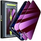 WSKEN iPhone 17 Pro プライバシースクリーンプロテクター - パープルグラデーション ブルーライトカット [自動ほこり除去] 飛散防止 強化ガラス スクリーンプロテクター 17 Pro 2枚パック