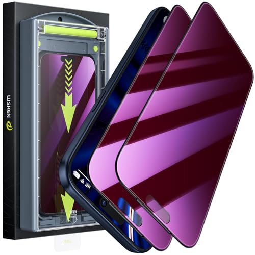 WSKEN Pellicola protettiva per schermo privacy per 17 Pro Max, anti luce blu, eliminazione automatica della polvere, 24°, protezione per gli occhi, colore viola, copertura completa, vetro temperato 9H WSKEN Pellicola protettiva per schermo privacy per 17 Pro Max, anti luce blu, eliminazione automatica della polvere, 24°, protezione per gli occhi, colore viola, copertura completa, vetro temperato 9H
