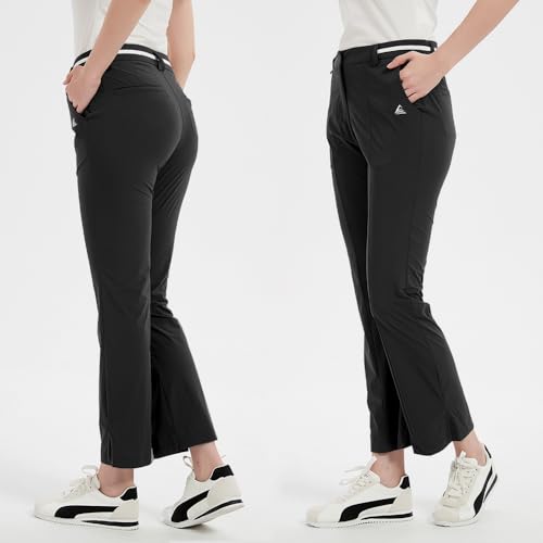 Women Golf Pants with Pockets Spring Summer 4-Way Stretch Lightweight Quick Dry Casual Pants Athletic UPF 50+3
