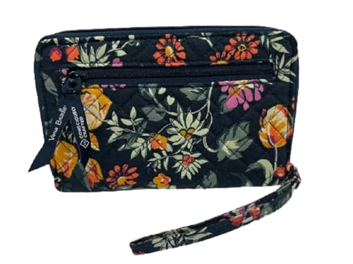 Vera Bradley Women's Zip-Around Wallet Wristlet in Fresh-Cut Floral Green