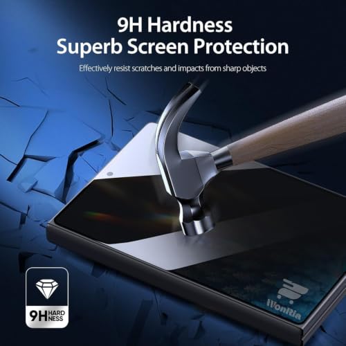Image of 2+2 Pack - Privacy Tempered Glass Compatible with Samsung Galaxy Z Fold 8 Wide 5G with 3D Camera Lens Ring Protector Screen Glass Protector | 9H Hardness | Case Friendly | Anti-Spy - Installation Kit