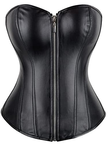 Alivila.Y Fashion Womens Sexy Steampunk Gothic Faux Leather Boned Corset