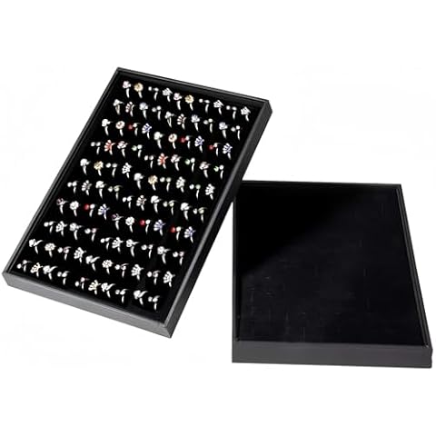 Juvale 2 Pack Ring Display Tray Velvet Cover