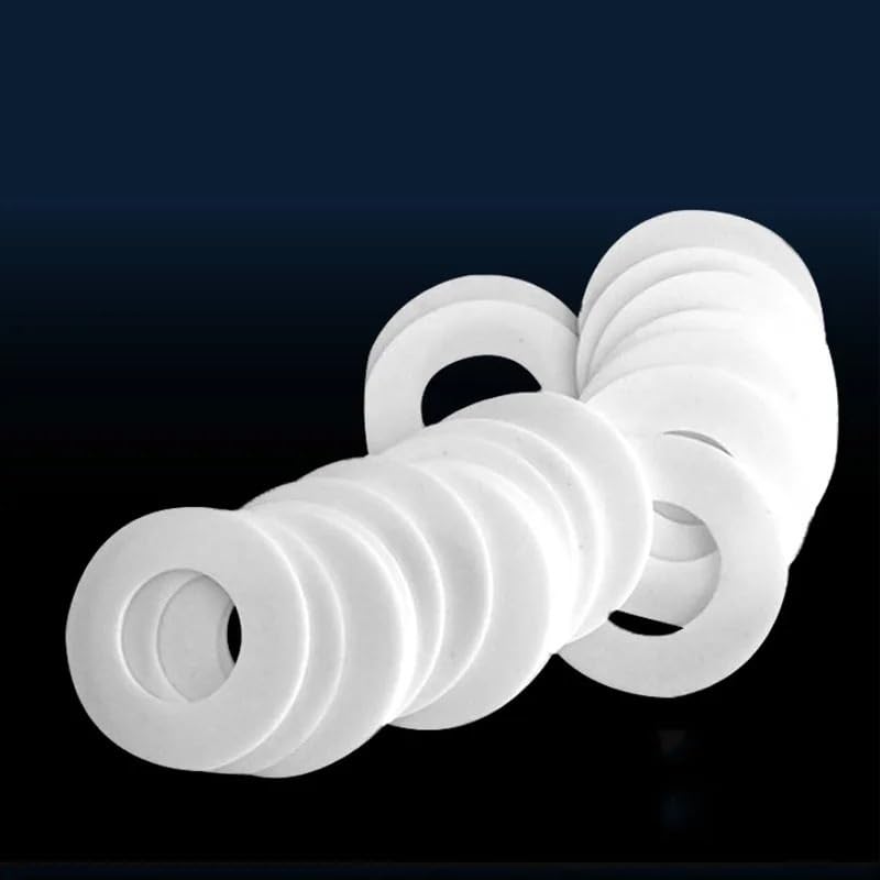 Podkładki płaskie PTFE, Białe uszczelki PTFE Plastikowa podkładka płaska o grubości 3 mm Uszczelka Przekładka typu O DN15 do DN200(76x122x3mm)
