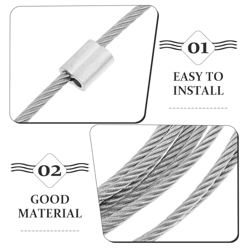 Cable de acero de alta resistencia WOONEKY de 6 metros para ajustar mecanismos de garaje 8