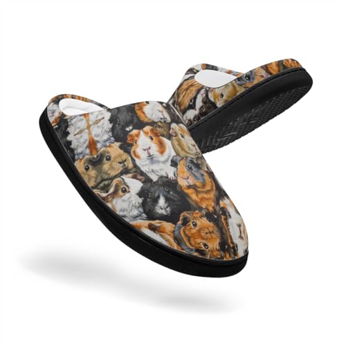 Maison pantoufles antidérapantes cochon d'inde chausson coton chaud homme femme - 4