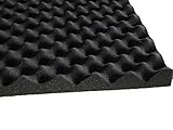 lulushop Noppenschaumstoff Zuschnitt (ca.50 x 50) Akustik Schaumstoff Akustikschaumstoff Dämmung Platten (ca. 50x50x 3 cm, Schwarz) (Anthrazit Schwarz)