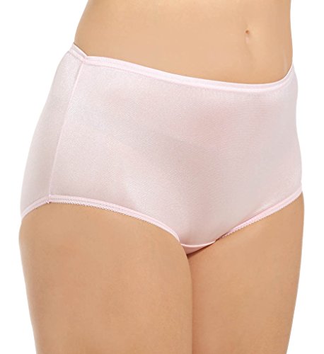 Image of Teri Women's 331 Plain Jane Classic Nylon Silky-Smooth Lightweight Breathable Full Coverage Brief Panty - 4 Pack