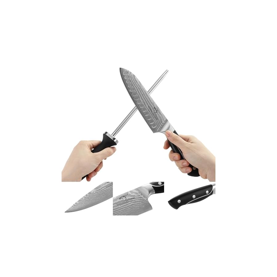 Damascus-Kitchen-Knife-Sets-9-Pieces-Kitchen-Knives-Set-with-Block-ABS-Ergonomic-Handle-for-Chef-Knife-Set-Knife-Sharpener-and-Kitchen-Shears-Knife-Block-Set-NF-D0603T-B Damascus Kitchen Knife Sets, 9 Pieces Kitchen Knives Set with Block, ABS Ergonomic Handle for Chef Knife Set, Knife Sharpener and Kitchen Shears, Knife Block Set NF-D0603T-B