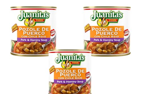 Juanita's Pork & Hominy Pozole Red Chiles – 25 oz,
