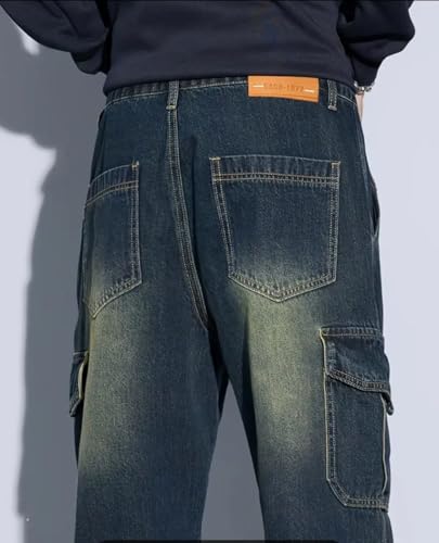 Image of ODDMONKEY Men Jeans || Cargo Jeans for Man ||Cargo Pant for Man || Jeans for Men || Men Cargo Pants || Straight Fit Jeans for Men