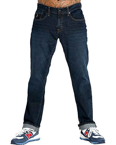 U.S. Polo Assn. Men's 5 Pocket Slim Straight Denim Jean, Medium Blue Wash