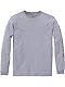 Carhartt Damen Loose Fit, schweres, langärmliges T-Shirt mit Logo-Grafik auf dem Ärmel, Grau meliert, XL