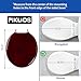 Toilet Seat, Solid Wood, Rubber Wood, High Gloss Finish, Mahogany Red, PIKLiDS (Round)