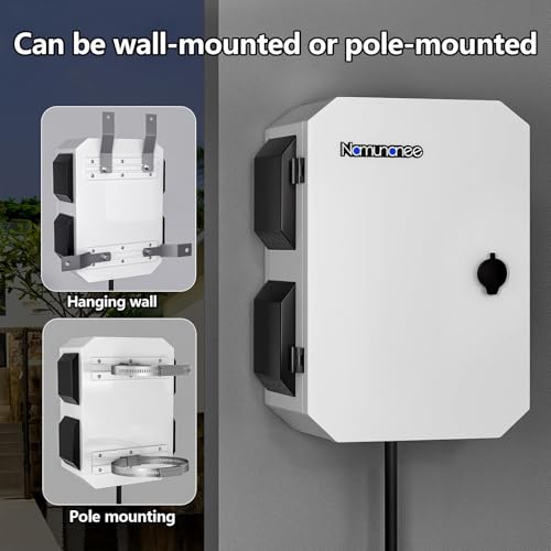 Image of Outdoor Electrical Box with Thermostat and Fan, Cold-Rolled Steel Plate, Aluminum Alloy Back Beam, One-Piece Ventilation Design, IP65 Waterproof, Wall /Pole Mounted. (17.7 inch x 13.8 inch x 7.9 inch)
