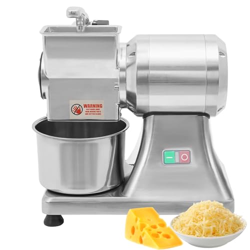 Commercial Electric Cheese Grater 900W Commercial Cheese Grinder with Simple Start-Stop Switch and Stainless Steel Bucket